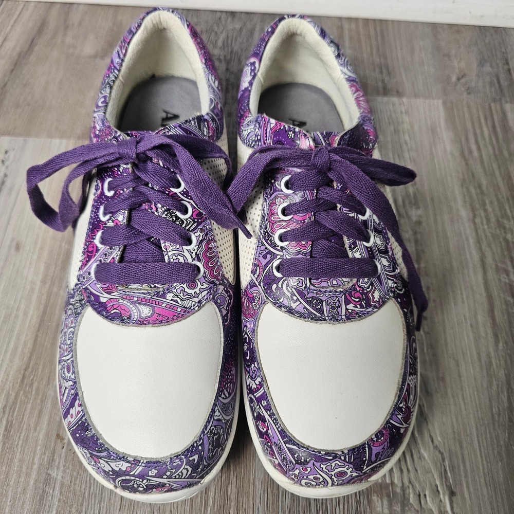 Alegria Cindi Purple Haze Womens EU 39 US 9 Paisley Slip Resistant Nursing Shoes
